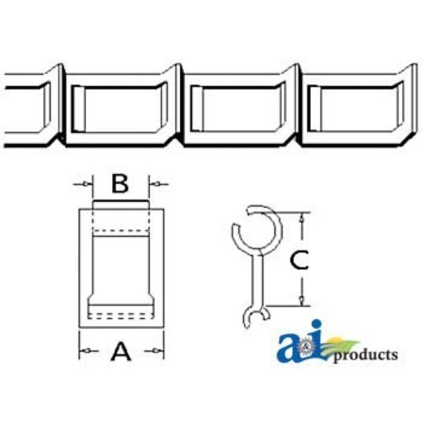 A & I Products 55 Steel Detachable Chain; 10 ft, (USA) 8" x9" x1" A-55